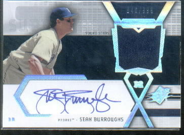 2004 SPx Swatch Supremacy Signatures Young Stars #SB Sean Burroughs