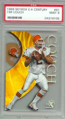 1999 Skybox E-X Century Football #61 Tim Couch ROOKIE PSA Mint 9 Cleveland BROWNS BEAUTIFUL!