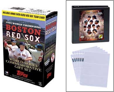 2004 Topps Boston Red Sox World Series Champions Commemorative Team Set (55 Cards) w/ Limited Edition 8x10 WS Print, Binder, & Protective Pages