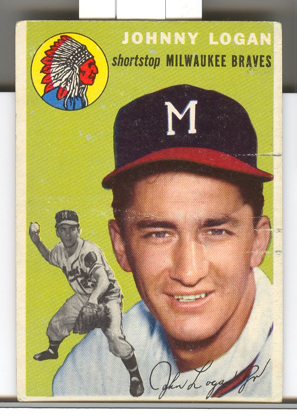 1954 Topps #122 Johnny Logan