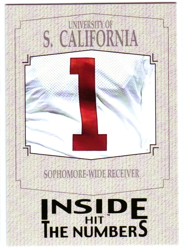 2004 SAGE HIT Inside the Numbers Silver #2 USC Wide Receiver/(Mike Williams)