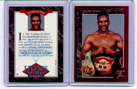 1992 Legends Red Foil Boxing Card #29 Evander Holyfield