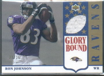 2002 UD Authentics Glory Bound Jerseys Gold #GBJRJ Ron Johnson