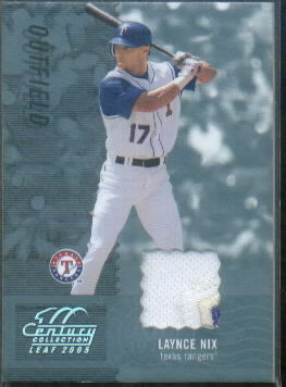 2005 Leaf Century Material Fabric Prime #173 Laynce Nix Jsy