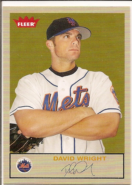 2005 Fleer Tradition Gray Backs Gold Letter #110 David Wright