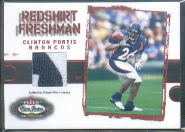 2002 Fleer Box Score Red Shirt Freshman #7 Clinton Portis SP