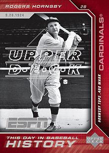 2005 Upper Deck ESPN This Day in Baseball History #BH18 Rogers Hornsby