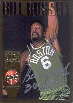 1995 Action Packed Hall of Fame Autographs #40 Bill Russell front image