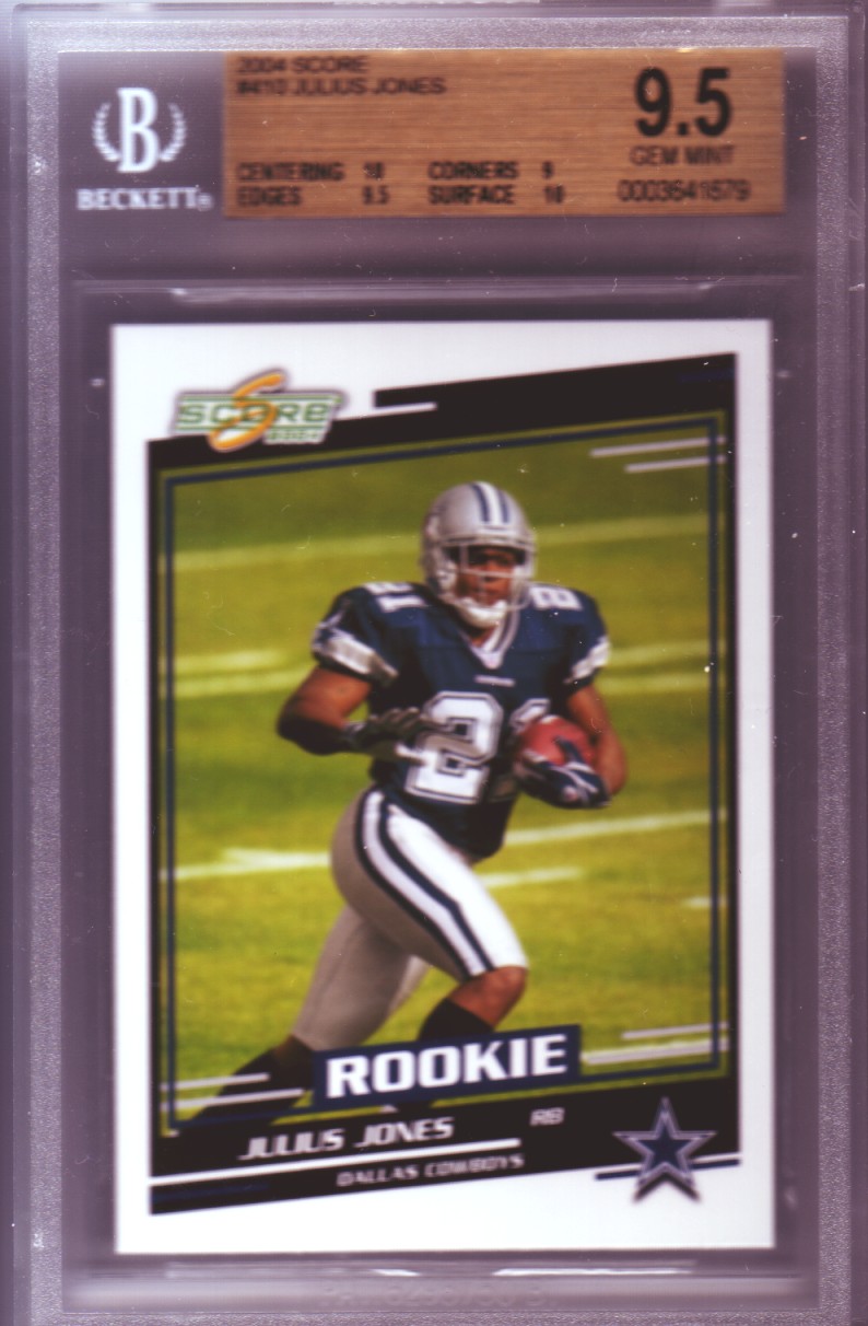 2004 Score #410 Julius Jones BGS-9.5 GEM MINT Dallas Cowboys BGS