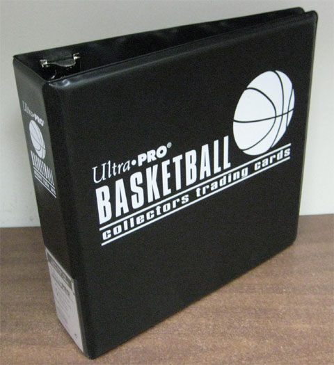 Ultra Pro Basketball 3-Ring Black Binder Album with White Foil
