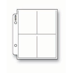 Ultra Pro Four (4) Pocket Mini Platinum Series Pages - 100 count box (Works with mini 2 ring albums)