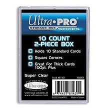 Ultra Pro Clear Plastic Storage Box - holds up to 10 cards