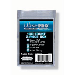Ultra Pro Clear Plastic Storage Box - holds up to 100 cards