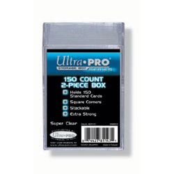 Ultra Pro Clear Plastic Storage Box - holds up to 150 cards
