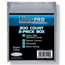 Ultra Pro Clear Plastic Storage Box - holds up to 200 cards