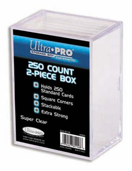 Ultra Pro Clear Plastic Storage Box - holds up to 250 cards