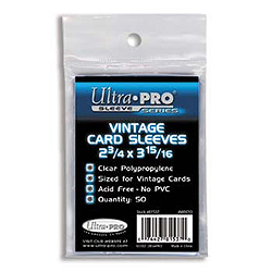 Ultra Pro Vintage Card Sleeves - 50 count pack (2 3/4