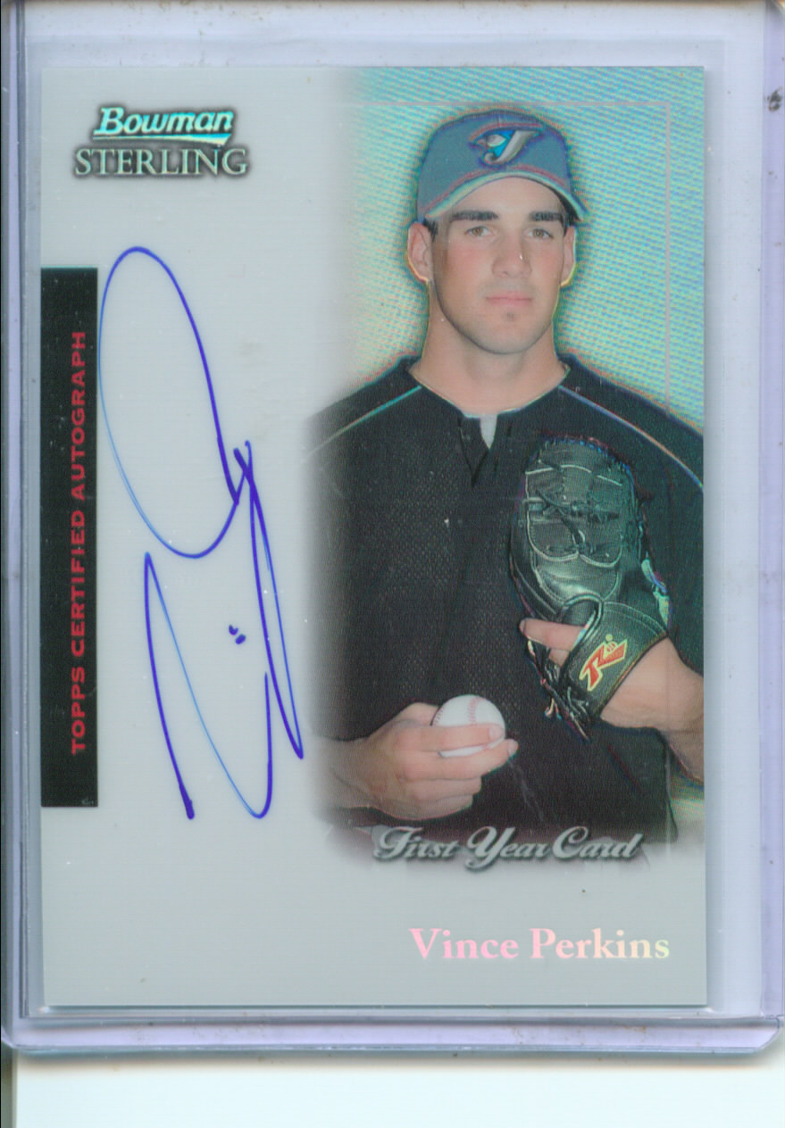 2004 Bowman Sterling Refractors #VP Vince Perkins FY AU
