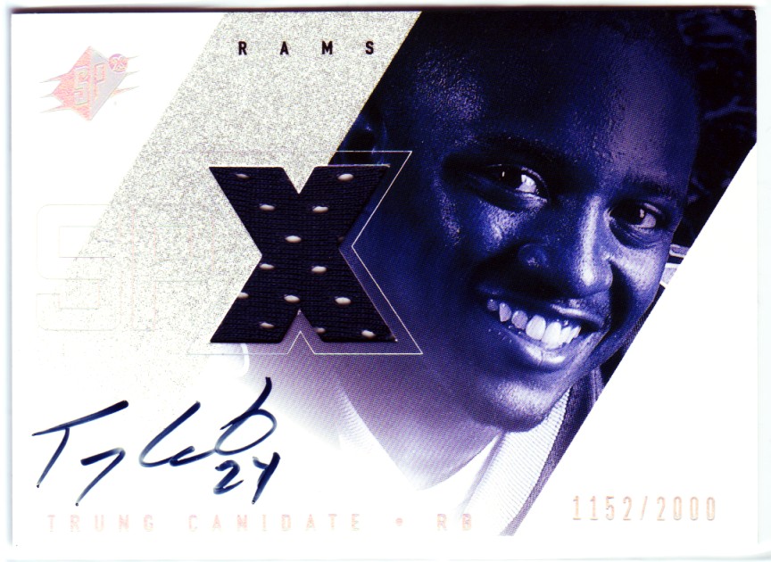 2000 SPx #159 Trung Canidate JSY AU RC