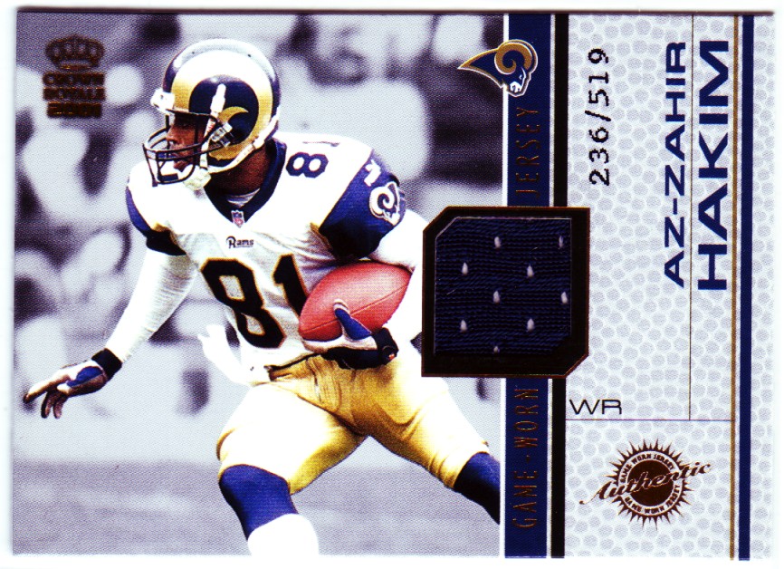 2001 Crown Royale Game Worn Jerseys #13 Az-Zahir Hakim/519