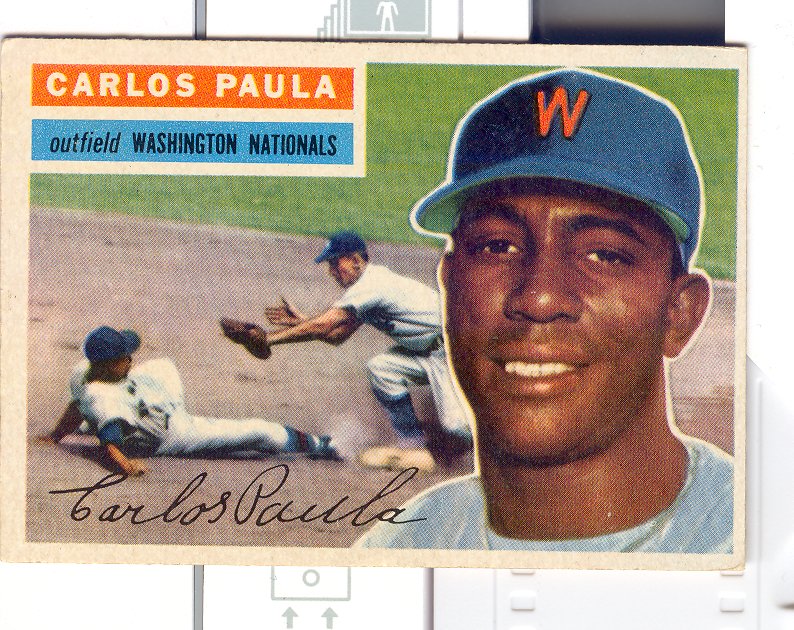 1956 Topps #4 Carlos Paula