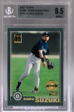 Ichiro Suzuki 2001 Topps Home Team Advantage #726 BGS Grade 8.5 ROOKIE! LIMITED!
