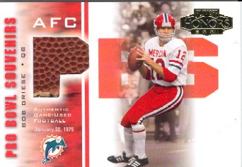 2001 Playoff Honors Souvenirs #PB8 Bob Griese FB