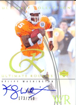 2003 Ultimate Collection #102 Kelley Washington AU/250 RC