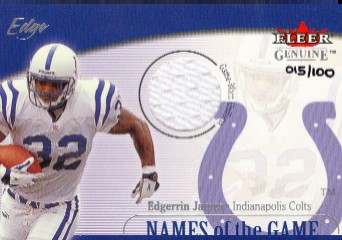 2001 Fleer Genuine Names of the Game Jerseys #6 Edgerrin James