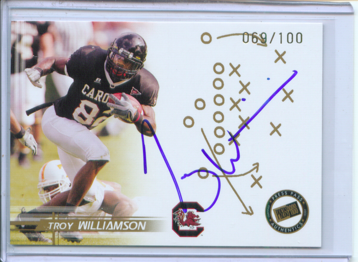 2005 Press Pass Autograph Troy Williamson 69/100