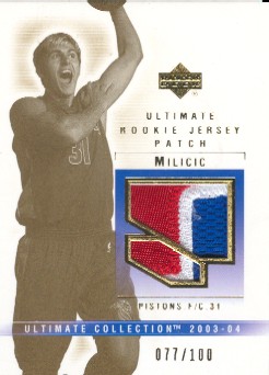 2003-04 Ultimate Collection Patches #DM Darko Milicic