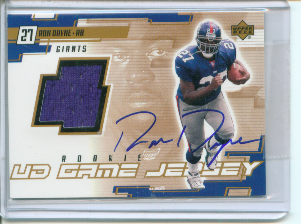 2000 Upper Deck Game Jersey Autographs Gold #RDA Ron Dayne