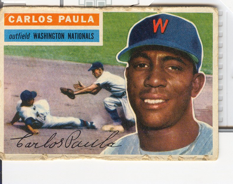 1956 Topps #4 Carlos Paula