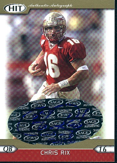 2005 SAGE HIT Autographs Gold #46 Chris Rix