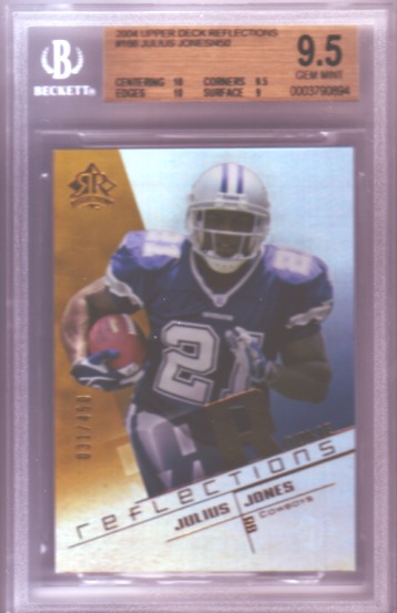 2004 Reflections #166 Julius Jones RC ROOKIE 31/450 BGS-9.5 GEM MINT Dallas Cowboys BGS
