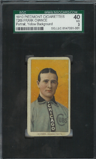 1909-11 T206 #79 Frank Chance Portrait Yellow