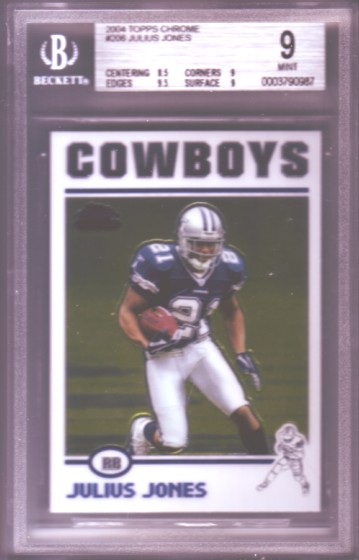 2004 Topps Chrome #206 Julius Jones RC ROOKIE BGS-9.0 MINT Dallas Cowboys