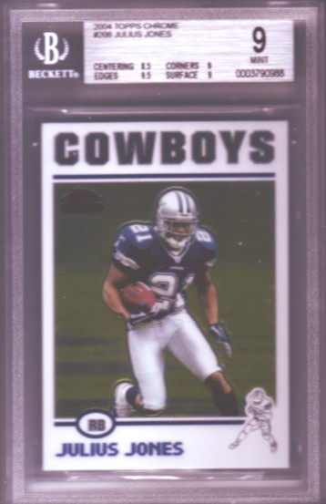 2004 Topps Chrome #206 Julius Jones RC ROOKIE BGS-9.0 MINT Dallas Cowboys
