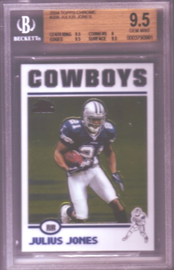 2004 Topps Chrome #206 Julius Jones RC ROOKIE BGS-9.5 GEM MINT Dallas Cowboys