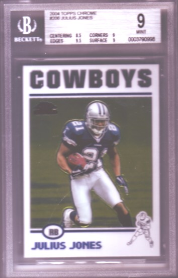 2004 Topps Chrome #206 Julius Jones RC ROOKIE BGS-9.0 MINT Dallas Cowboys