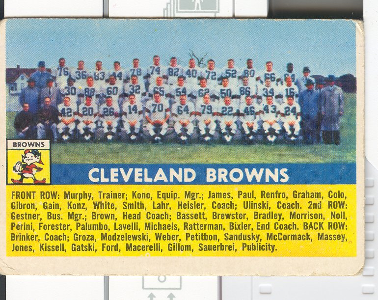 1956 Topps #45 Cleveland Browns