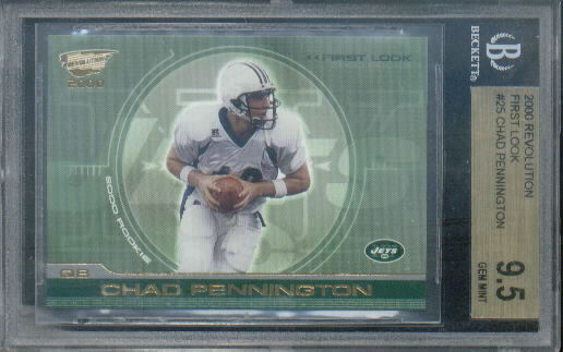 2000 Revolution First Look #25 Chad Pennington Graded Series BGS Grade Gem Mint 9.5