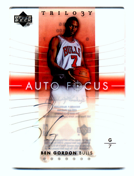 2004-05 Upper Deck Trilogy Auto Focus #BG Ben Gordon