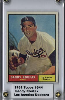 1961 Topps #344 Sandy Koufax NRMT Super - Nice! (K)
