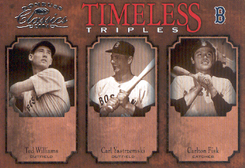 2004 Donruss Classics Timeless Triples #1 T.Williams/Yaz/Fisk