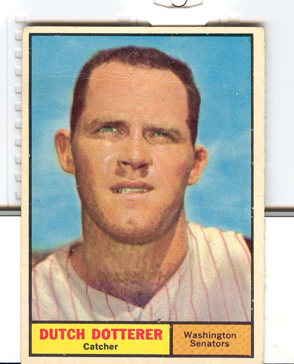 1961 Topps #332 Dutch Dotterer UER/(Photo actually/Tommy Dottere