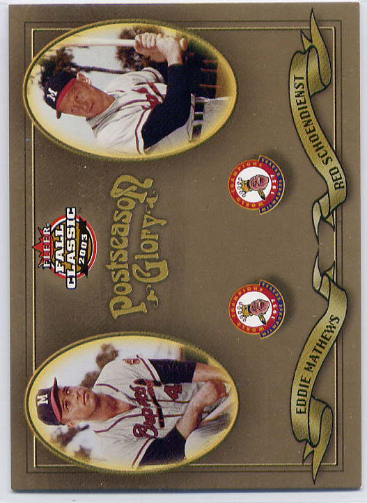 2003 Fleer Fall Classics Postseason Glory #8 E.Mathews/R.Schoendienst