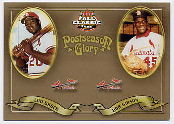 2003 Fleer Fall Classics Postseason Glory #18 L.Brock/B.Gibson