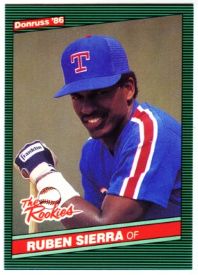 1986 Donruss Rookies #52 Ruben Sierra XRC