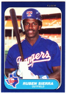 1986 Fleer Update #105 Ruben Sierra XRC